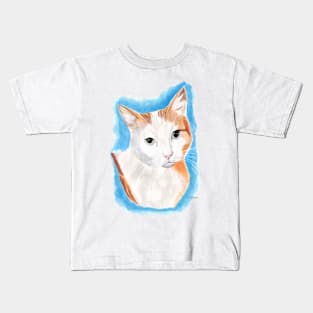 White and Ginger Cat Kids T-Shirt